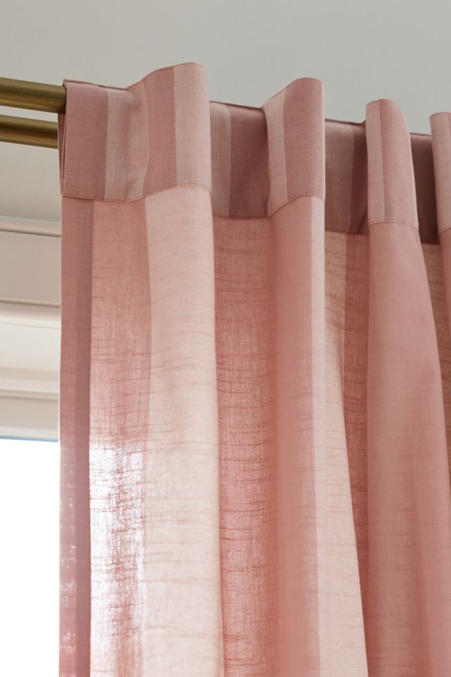 Peggy Cotton Ruffle Striped Curtain #2
