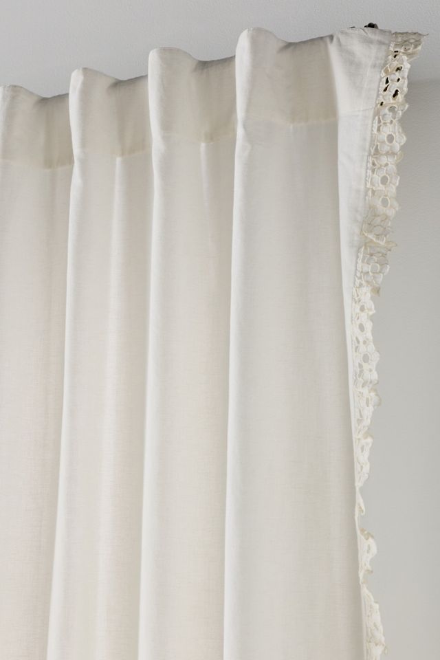 Cotton Embroidered Floral Edge Curtain #2