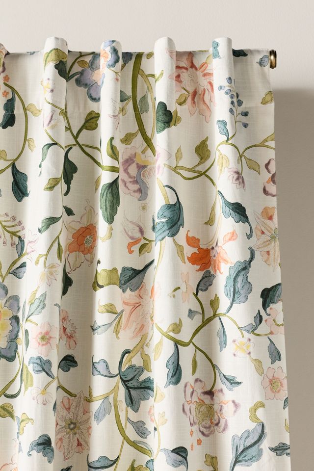 Hattie Organic Cotton Floral Printed Blackout Curtain #1