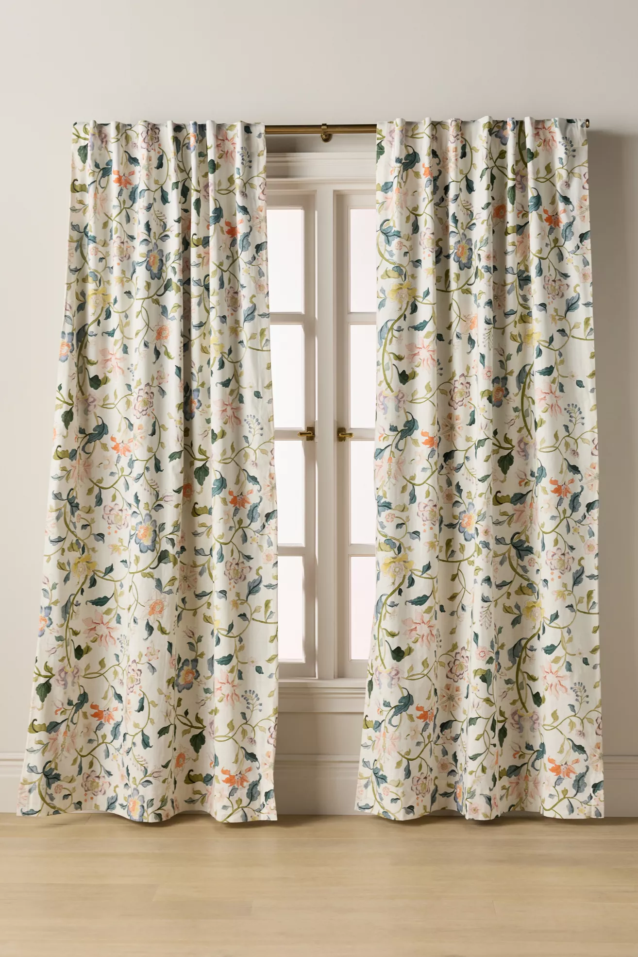 Hattie Organic Cotton Floral Printed Blackout Curtain