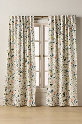 Hattie Organic Cotton Floral Printed Blackout Curtain