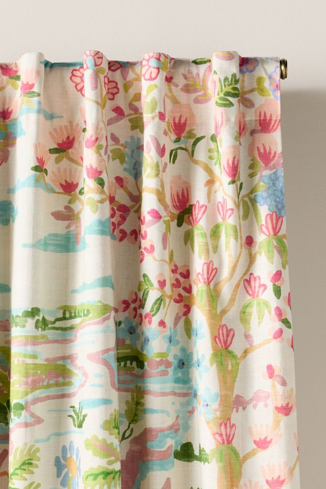 Organic Cotton Tales Menagerie Printed Blackout Curtain #1