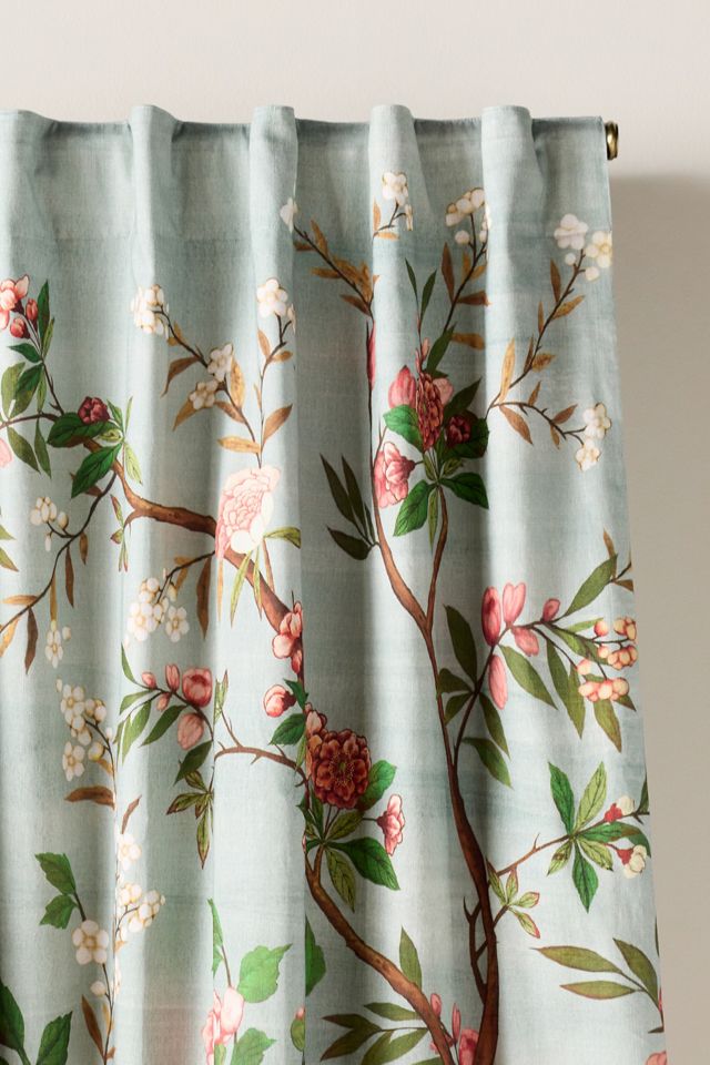 Havenview Organic Cotton Printed Bird Blackout Curtain #1