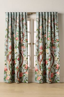 Havenview Organic Cotton Printed Bird Blackout Curtain