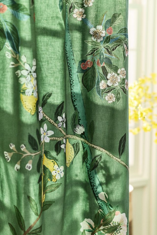 Wynnie Cotton Printed Curtain | AnthroHome
