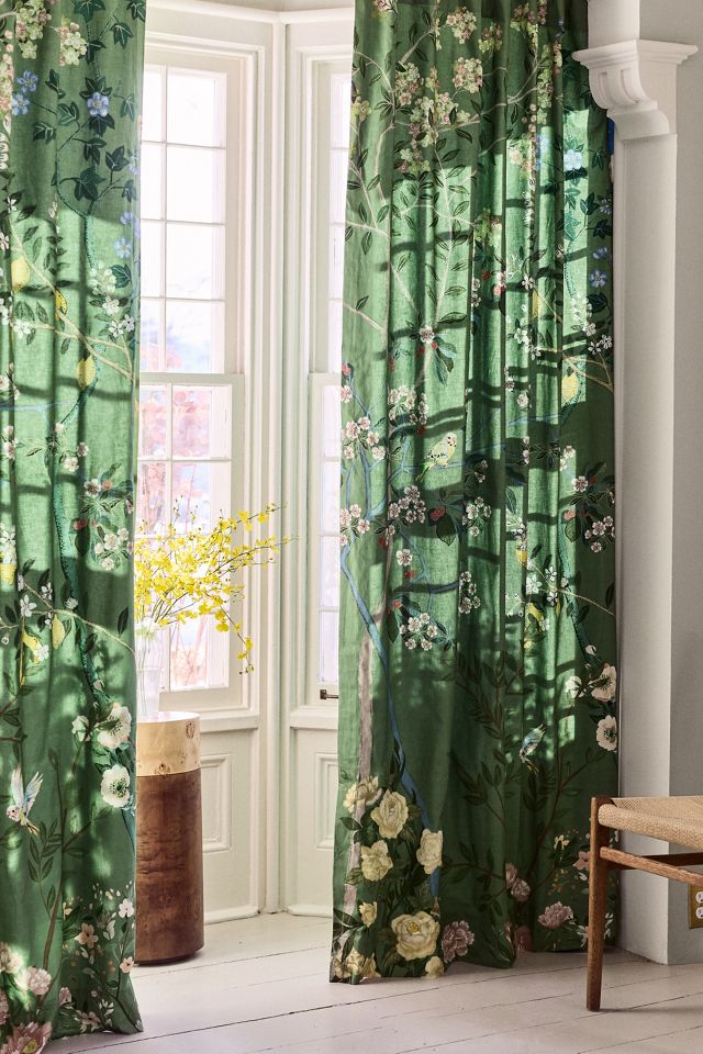 Wynnie Cotton Printed Curtain | AnthroHome