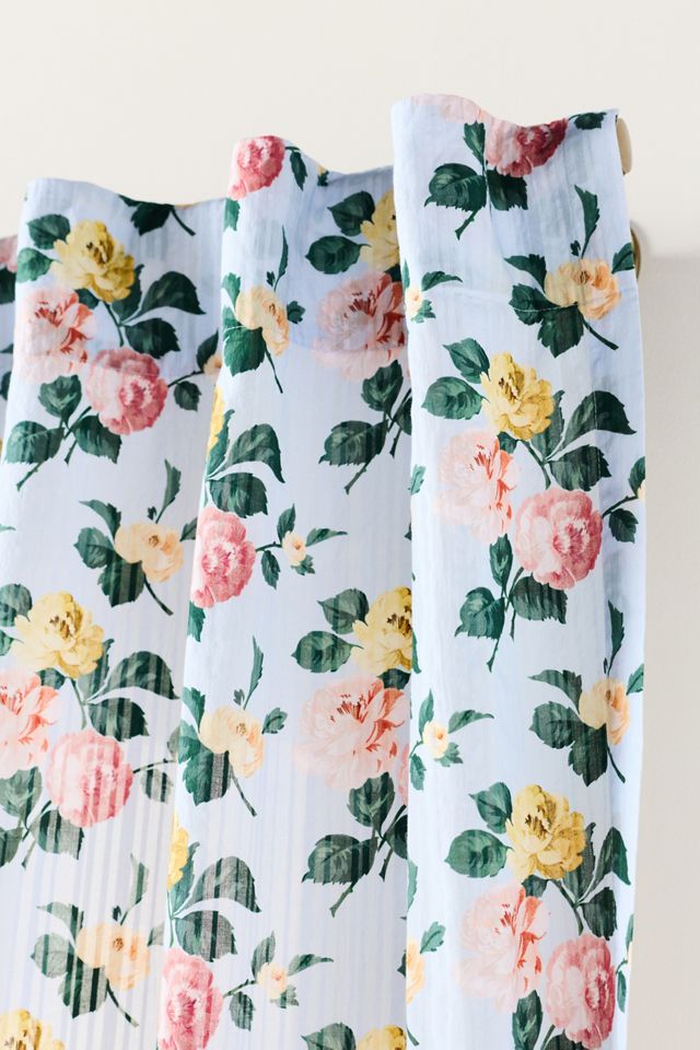 Ada Cotton Sheer Floral Curtain #1