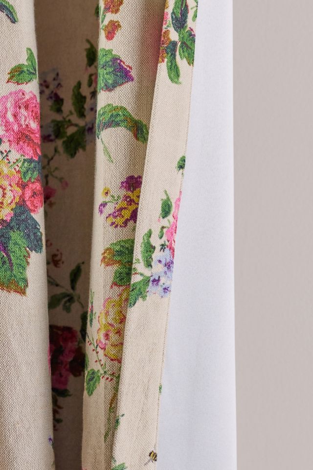 Camille Cotton Linen Floral Blackout Curtain #2