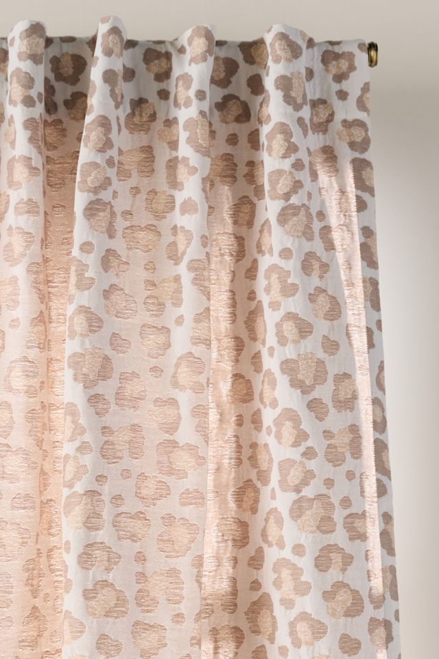 Cotton Blend Jacquard Printed Cheetah Curtain #1