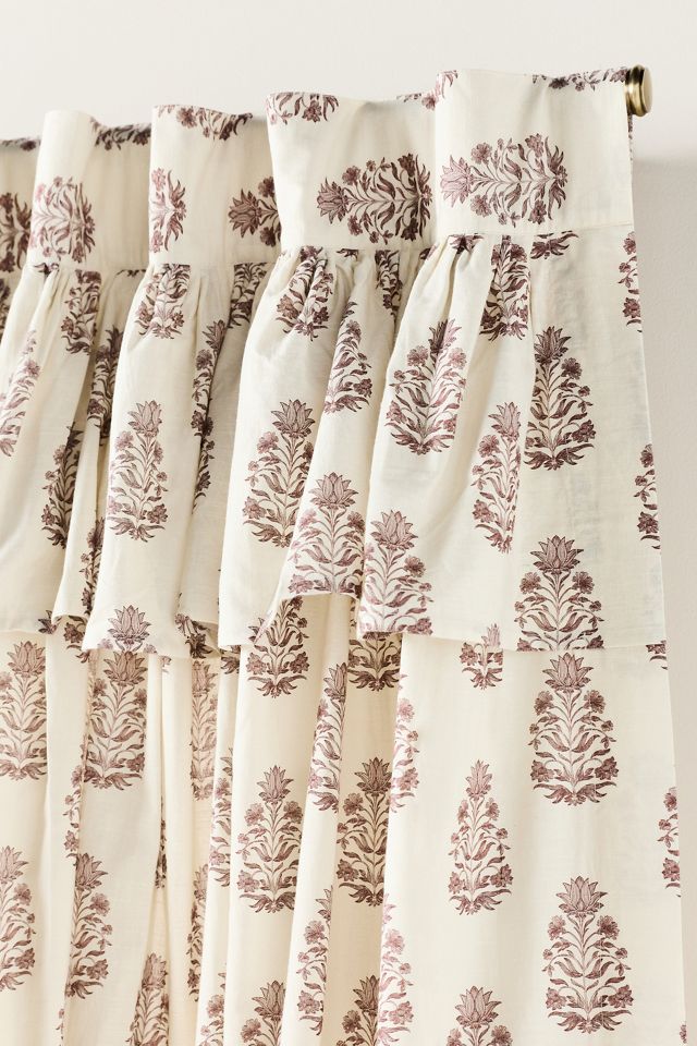Evita Cotton Printed Valence Curtain #1