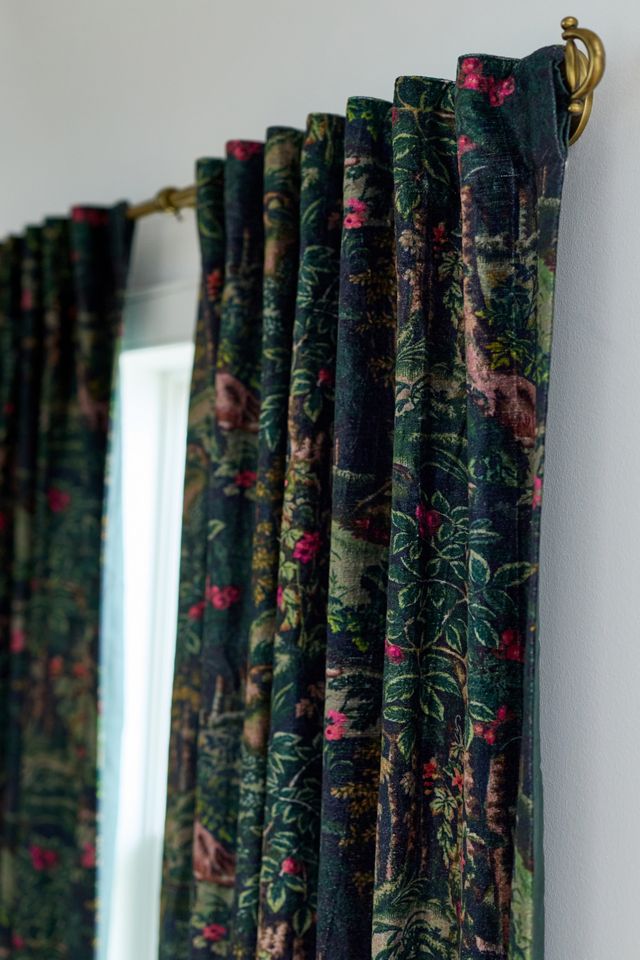 Edith Cotton Velvet Printed Curtain #1