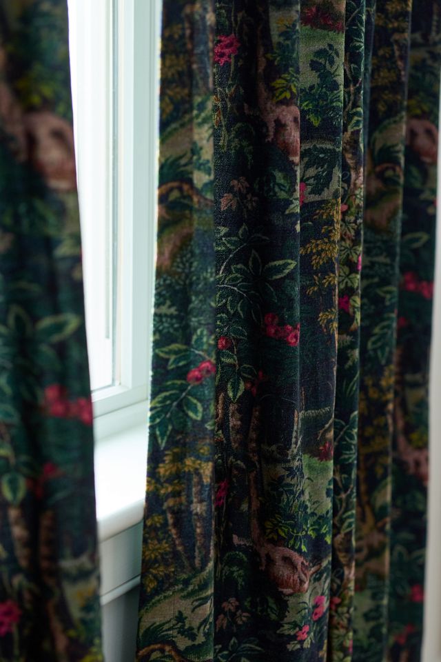 Edith Cotton Velvet Printed Curtain #2