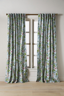 Anthropologie Cotton Pear Printed Curtain