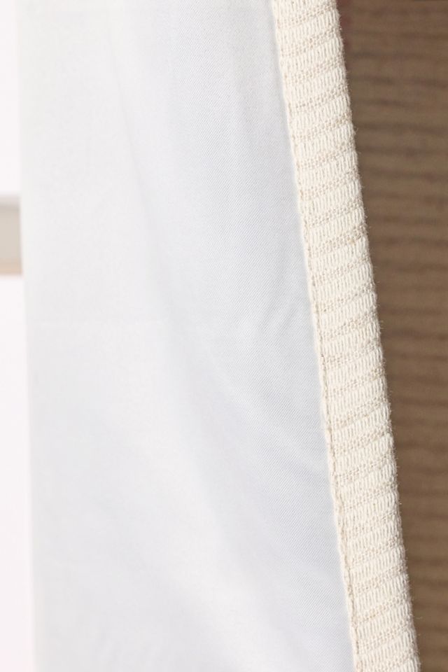 Pieced Stripe Cotton Blend Woven Blackout Curtain #2