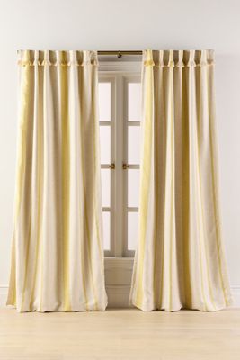 Tenda Oscurante in Tessuto Misto Cotone a Righe Pieced