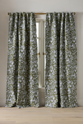 ANTHROPOLOGIE JACQUARD BIRD CURTAIN 