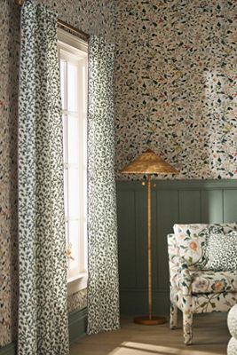 Rideau Imprimé Floral en Coton Irina