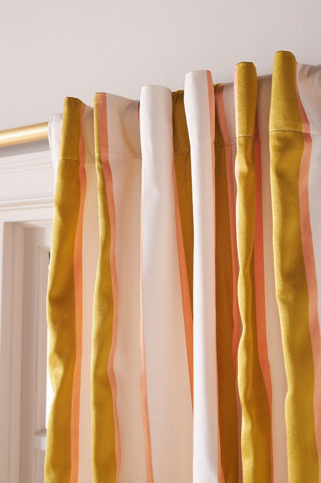 Woven Rugby Stripe Curtain #1