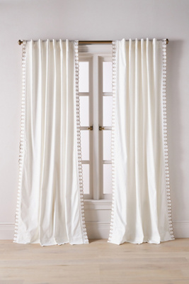 Maeve By Anthropologie Loop Embroidered Cotton Curtain