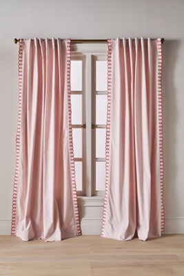 Maeve By Anthropologie Loop Embroidered Cotton Curtain