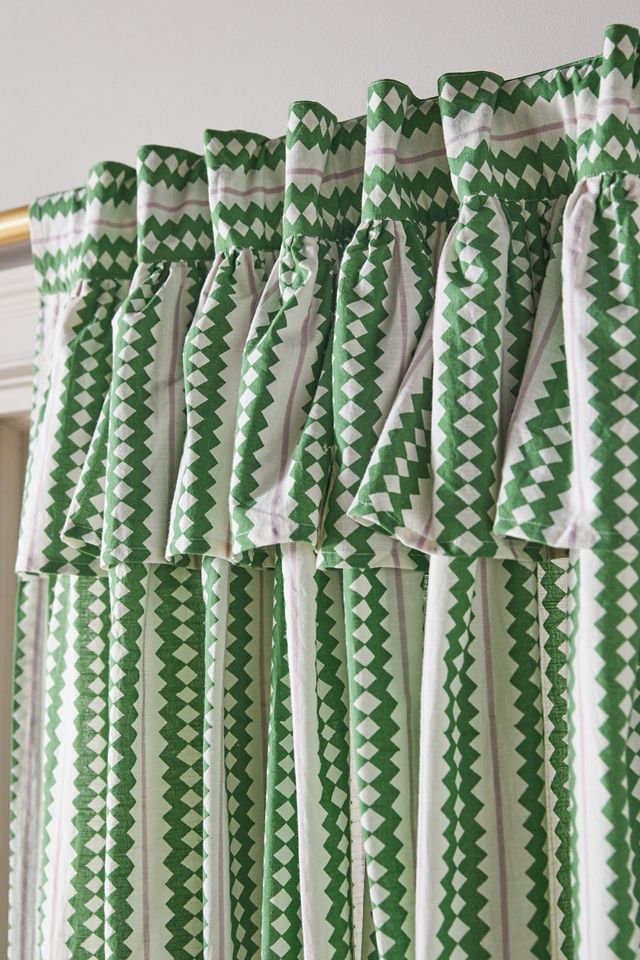 Cotton Printed Stripe Valence Curtain #1