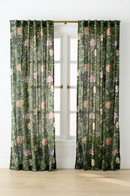 Seren Cotton Sheer Painterly Floral Curtain