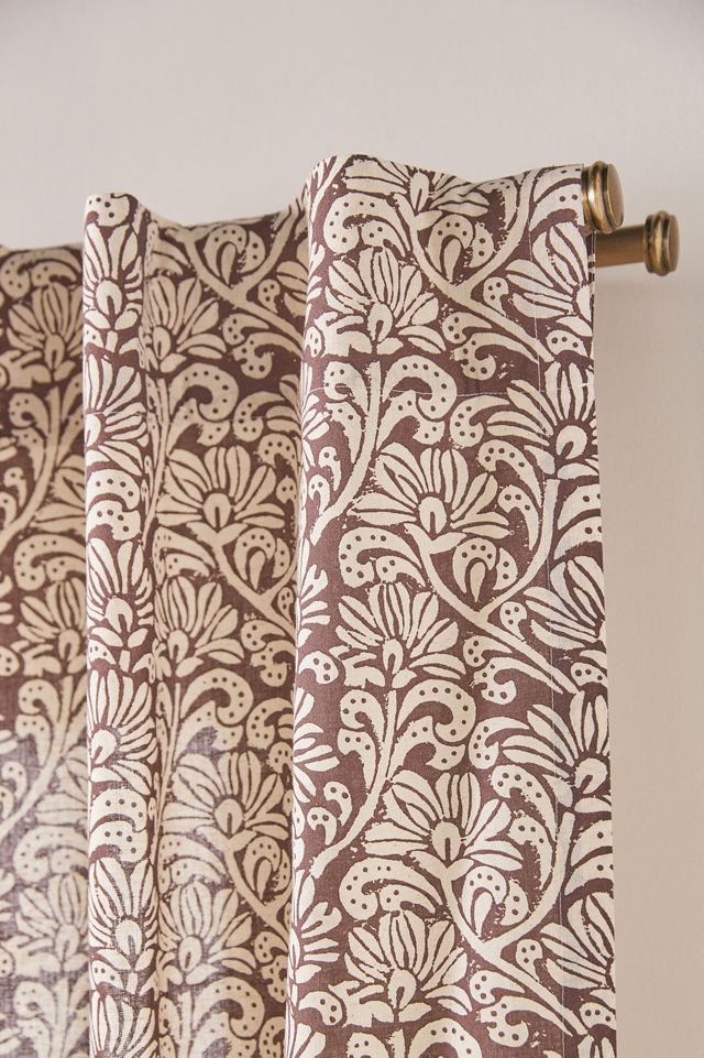 Kari Printed Cotton Floral Curtain #1