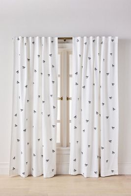 Maeve Cotton Embroidered Bow Curtain