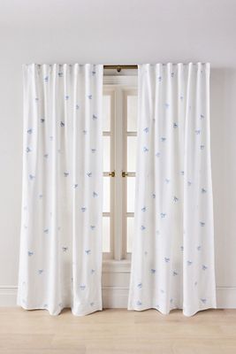 Maeve Cotton Embroidered Bow Curtain