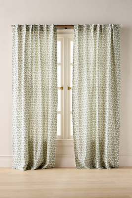 Emlen Printed Cotton Floral Curtain 84x52