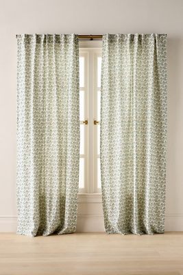 Emlen Printed Cotton Floral Curtain