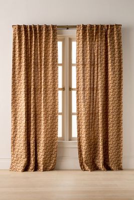 Emlen Printed Cotton Floral Curtain