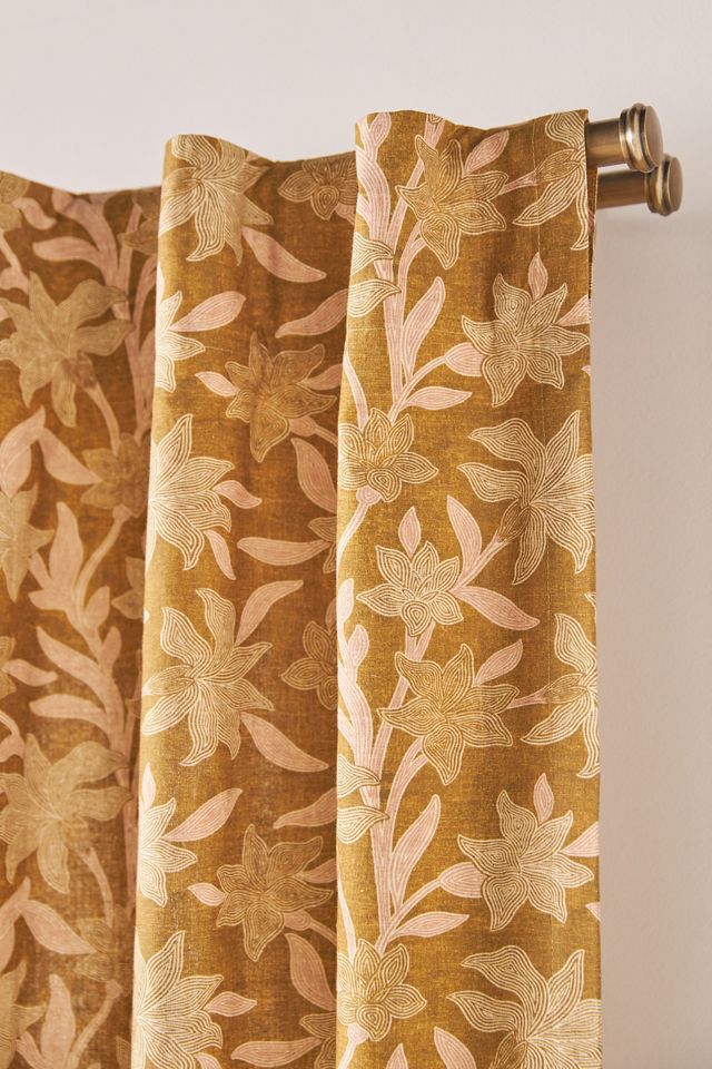Mireya Printed Cotton Floral Curtain #1