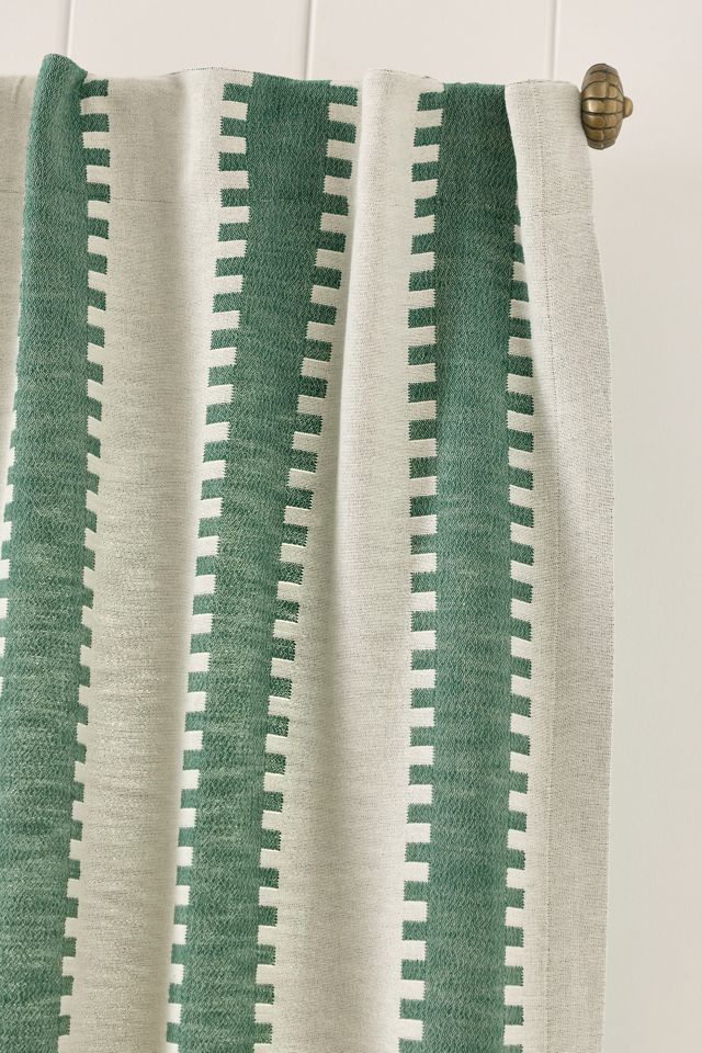 Tenda a Righe Dentellata in Jacquard di Cotone #1