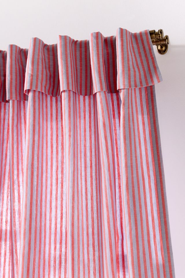 TOPICK - Tendine corte a righe, in lino, coprenti, per cucina, sala da pranzo, bagno e piccole finestre, set da 2 pezzi, 60 cm x 65 cm (altezza x larghezza), varie tonalità