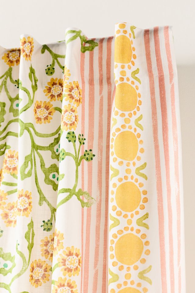 Ellen Merchant Cotton Printed Floral Curtain #1