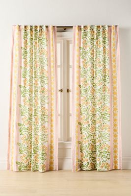 Ellen Merchant Cotton Printed Floral Curtain