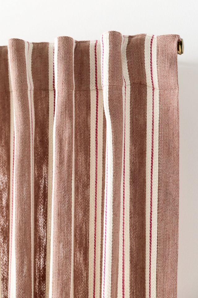 Luxe Linen Wide Stripe Blend Woven Curtain #1