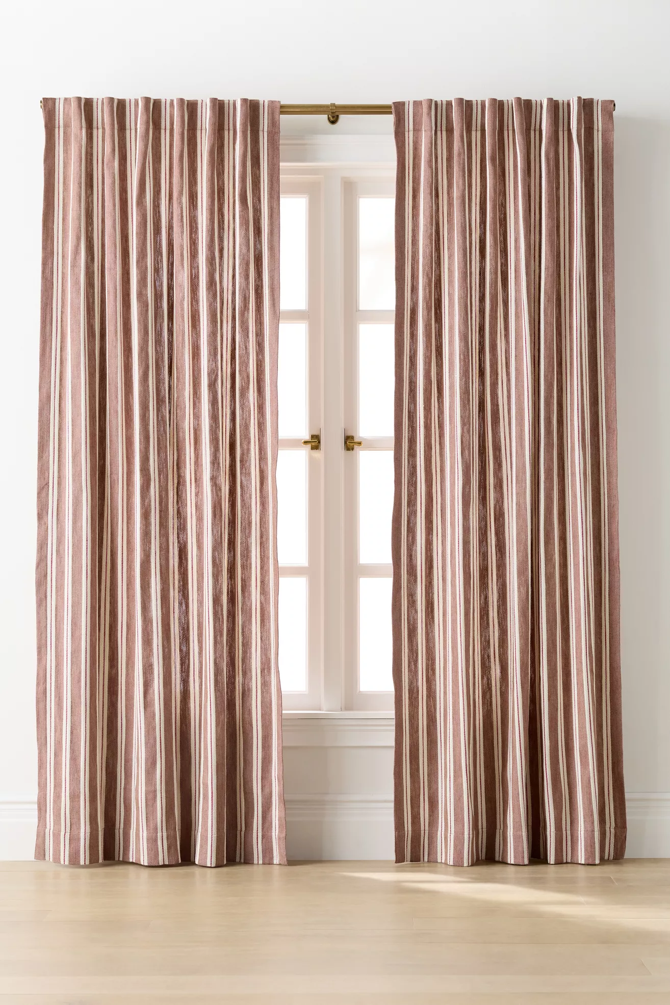 Luxe Linen Wide Stripe Blend Woven Curtain
