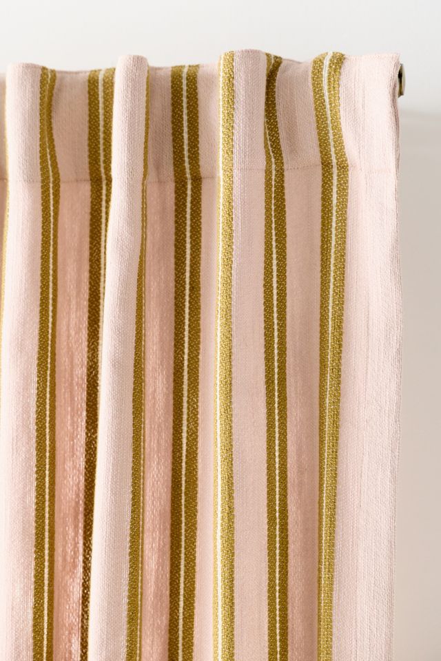 Luxe Linen Wide Stripe Blend Woven Curtain #1