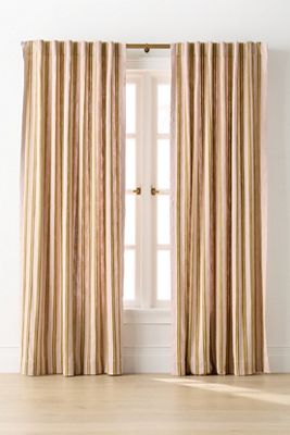 Luxe Linen Wide Stripe Blend Woven Curtain