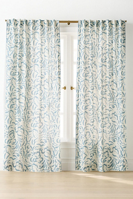 Claire de Quenetain Organic Cotton Squiggle Curtain | AnthroHome