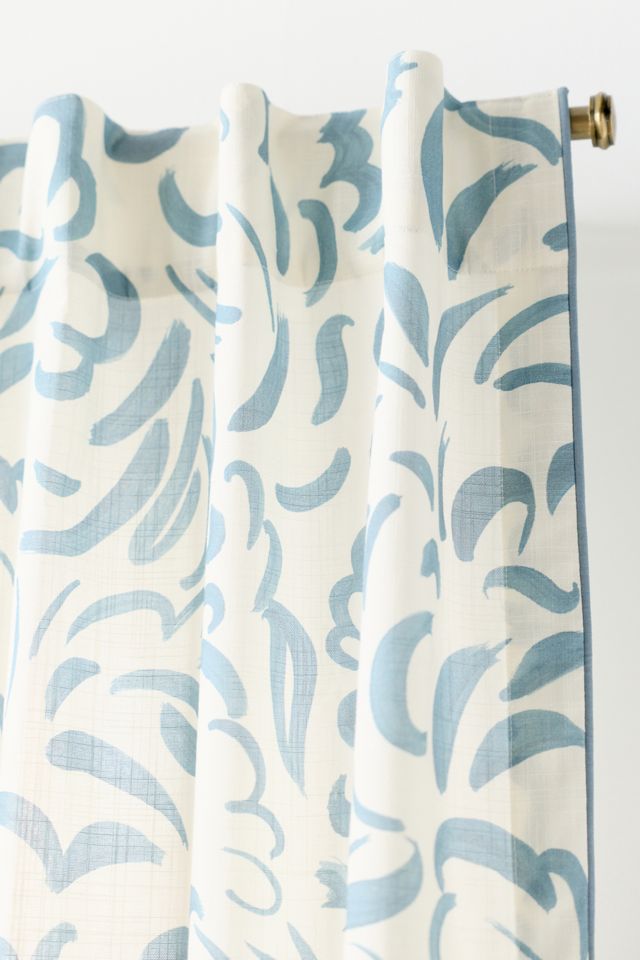 Claire de Quenetain Organic Cotton Squiggle Curtain | AnthroHome