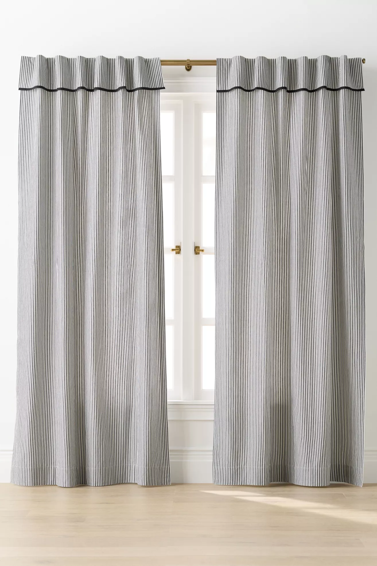 Darla Cotton Printed Striped Valance Curtain - thumbnail 4