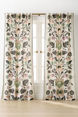 Claudette Organic Cotton Floral Curtain