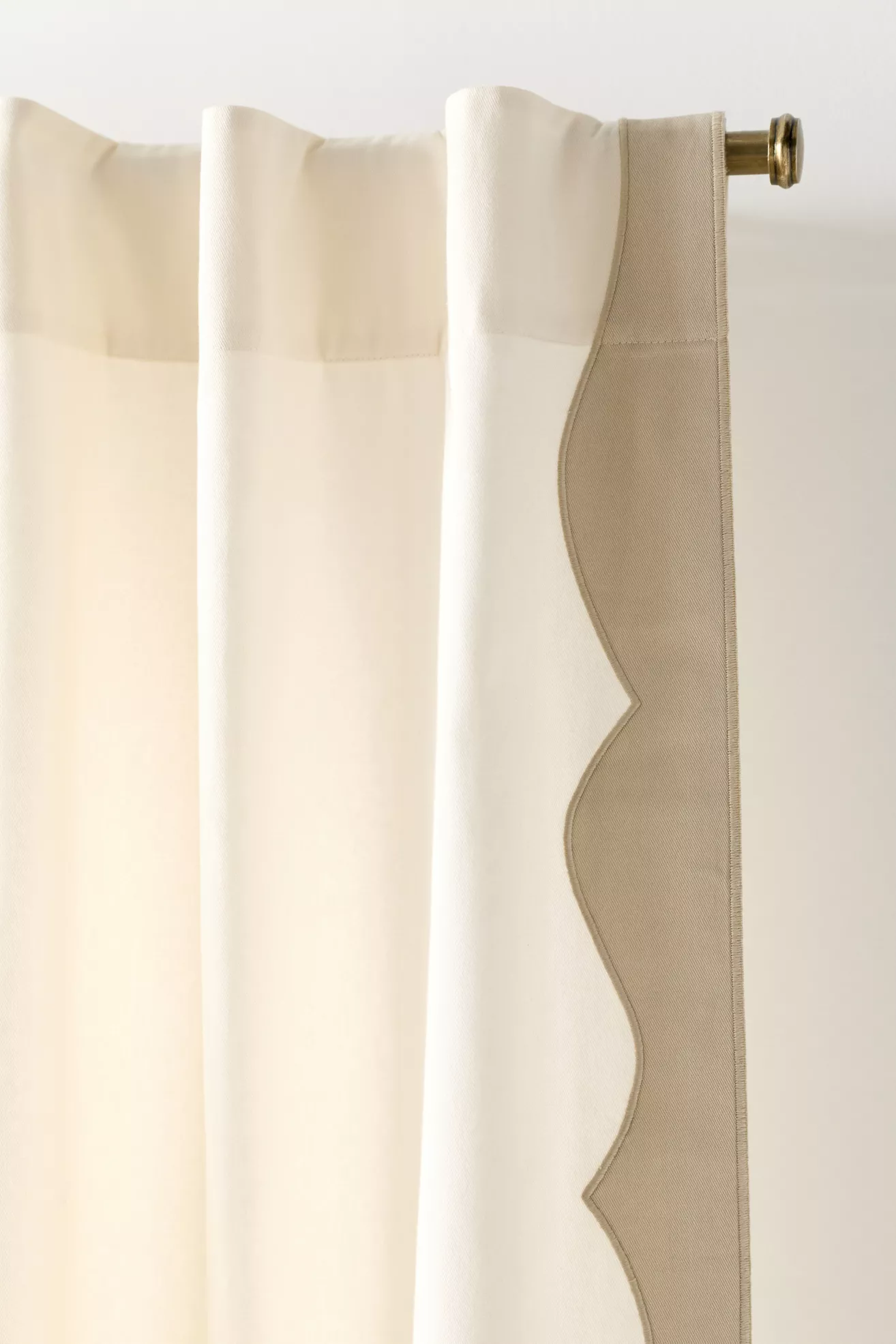 Penelope Wavy Border Cotton Curtain - thumbnail 2