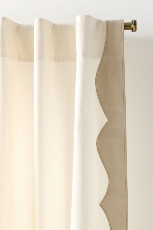 Penelope Wavy Border Cotton Curtain #1