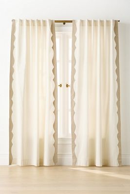 Penelope Wavy Border Cotton Curtain