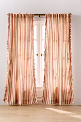 Ivy Cotton Striped Curtain 