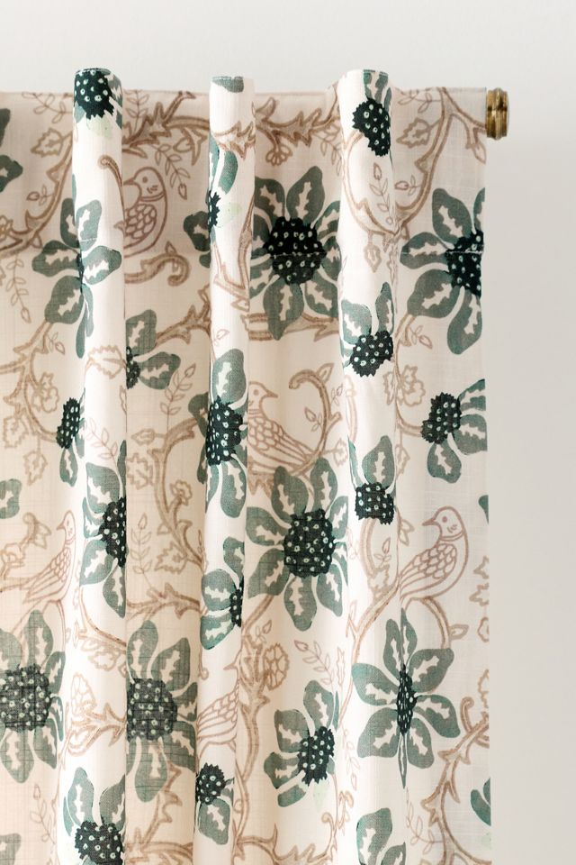 Reece Cotton Woven Floral Curtain #1